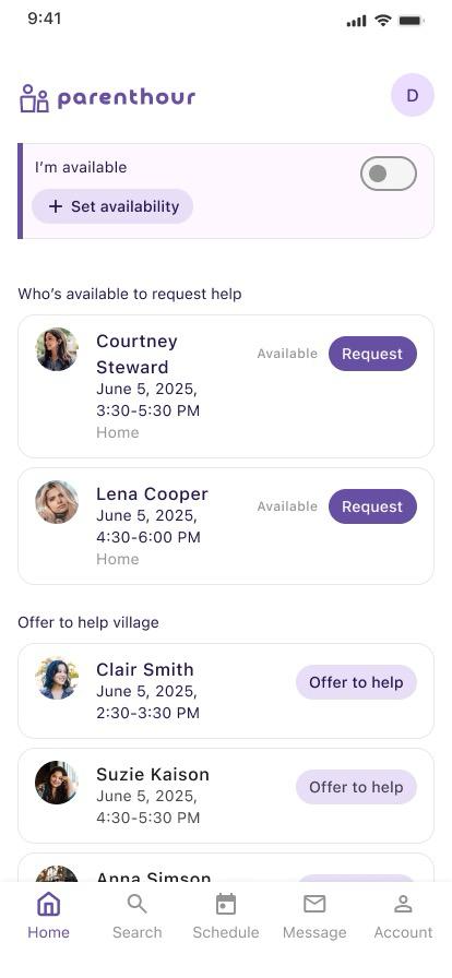 Parent Hour (Community Childcare)